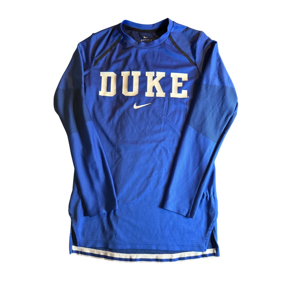 Nike Duke Blue Devils Dri-FIT Shirt Mens Small Blue Long Sleeve Training Top